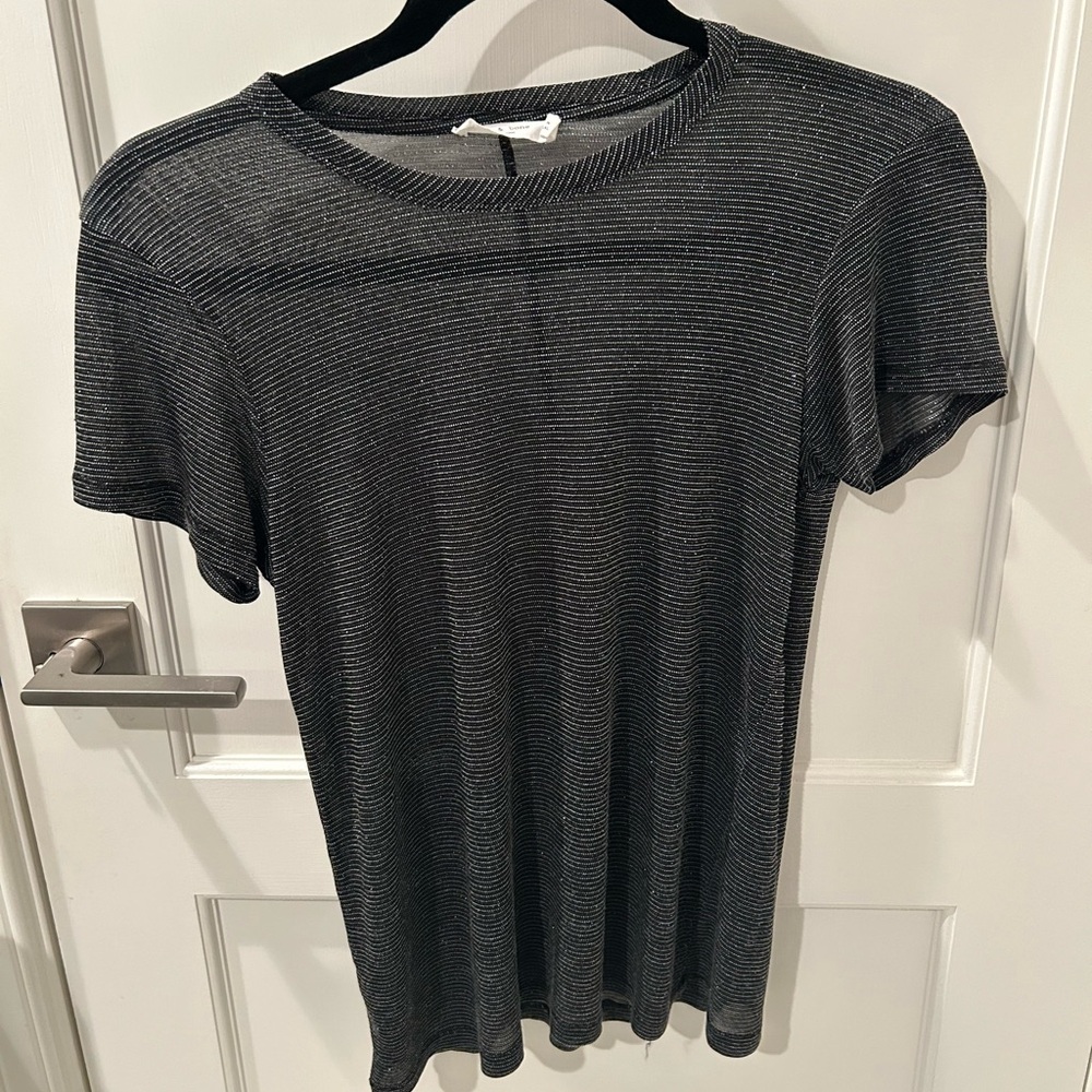 Rag and Bone metallic sheer tee shirt